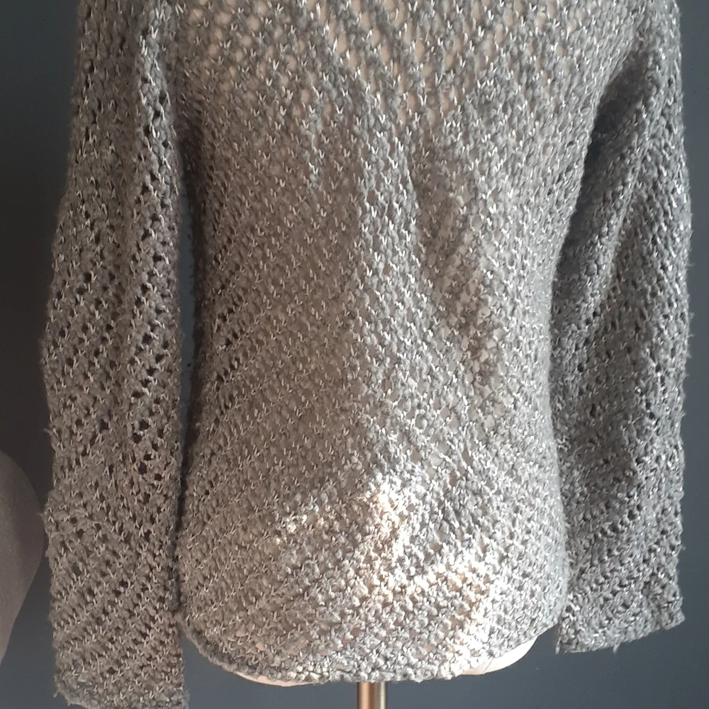 Eileen Fisher women's gray cardigan sweater size M - Picture 9 of 11